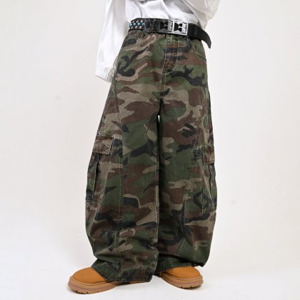 【10日以内お届け】ウォッシュドバルーンカモフラージュチノ L2096