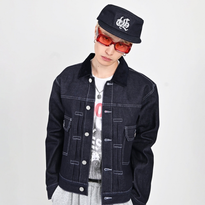 【10日以内お届け】コーデュロイカラーリジットデニムジャケット L2155 【10日以内お届け】コーデュロイカラーリジットデニムジャケット L2155