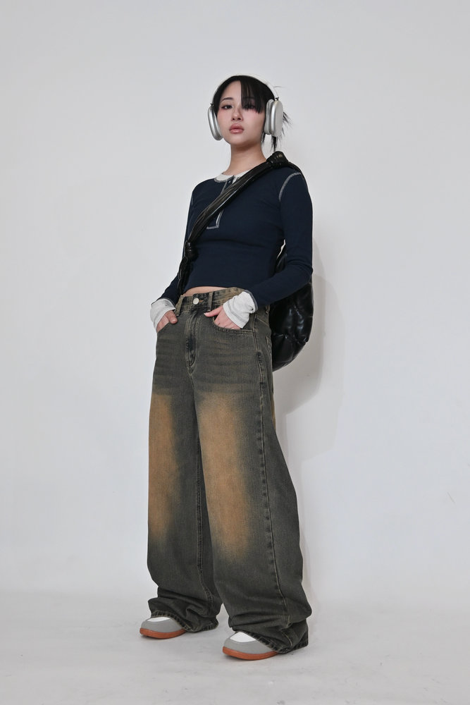 【10日以内お届け】ウォッシュドバギーパンツ L0978