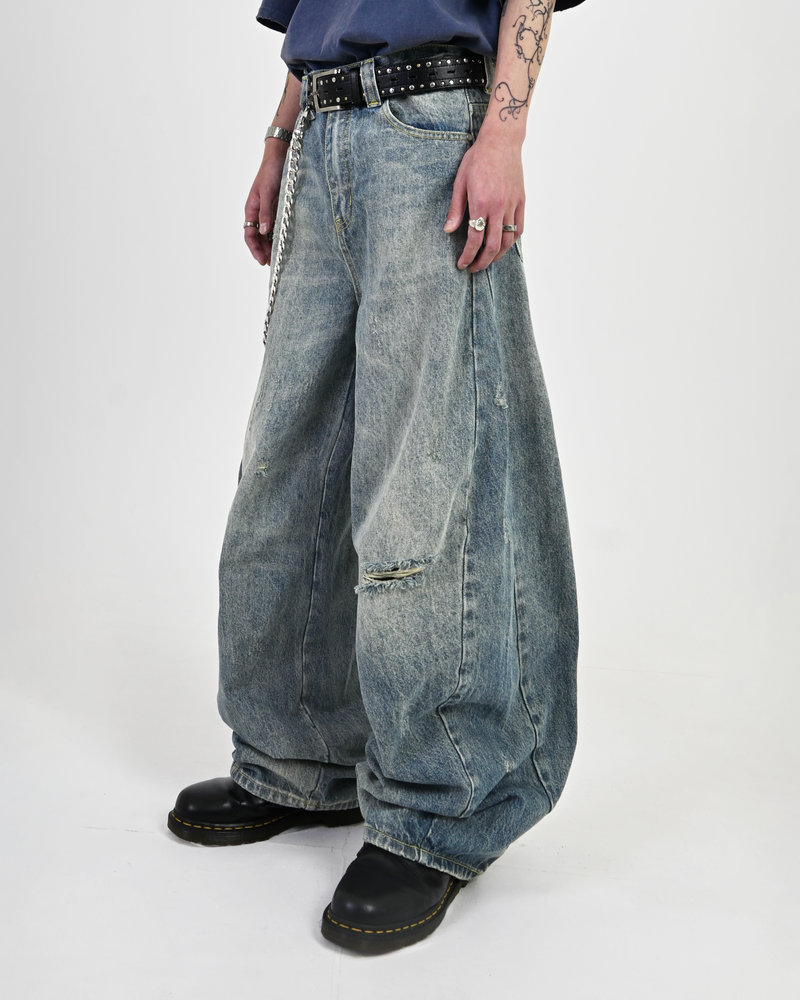 【10日以内お届け】カジュアルダメージバルーンデニム L2079