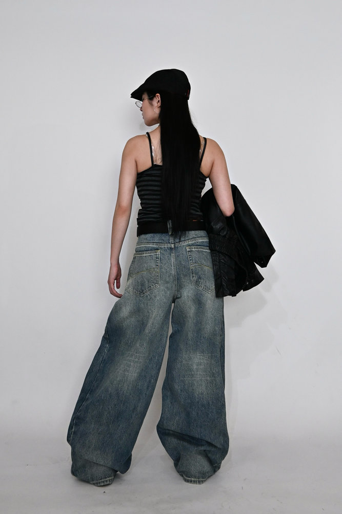 【10日以内お届け】カジュアルダメージバルーンデニム L2079