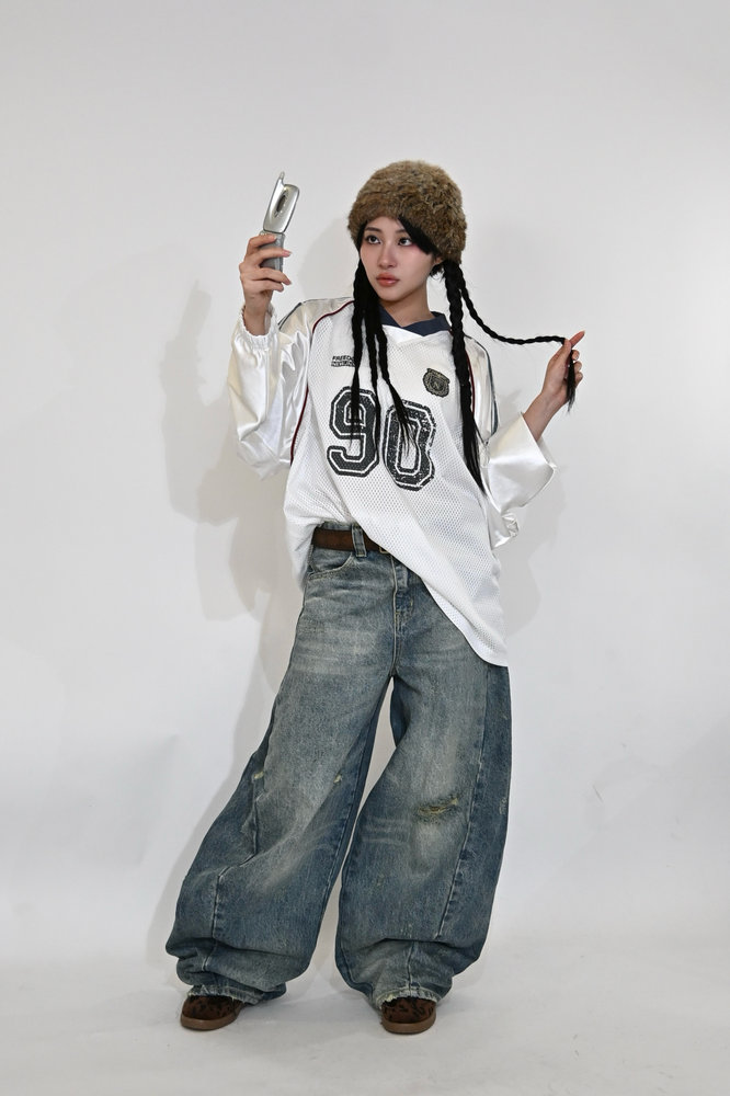 【10日以内お届け】カジュアルダメージバルーンデニム L2079