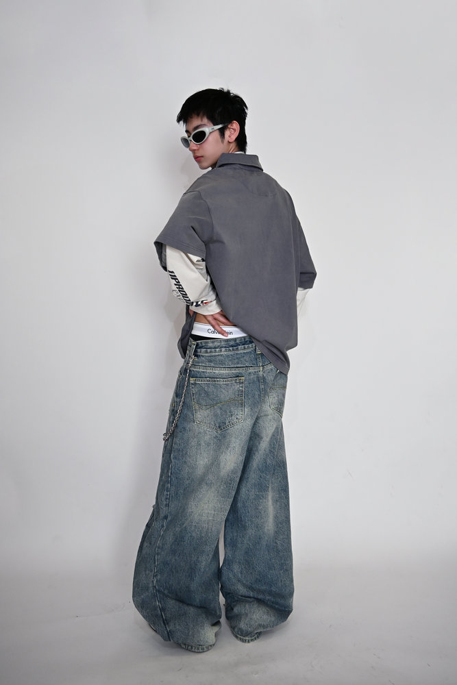 【10日以内お届け】カジュアルダメージバルーンデニム L2079