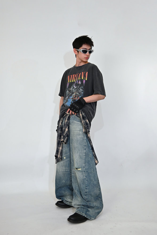 【10日以内お届け】カジュアルダメージバルーンデニム L2079