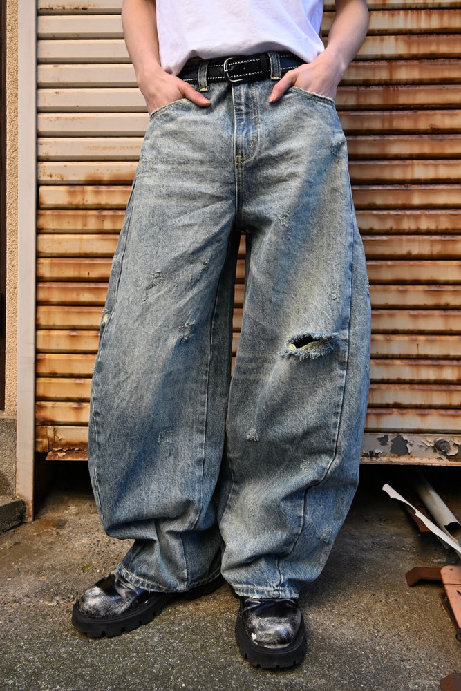 【10日以内お届け】カジュアルダメージバルーンデニム L2079