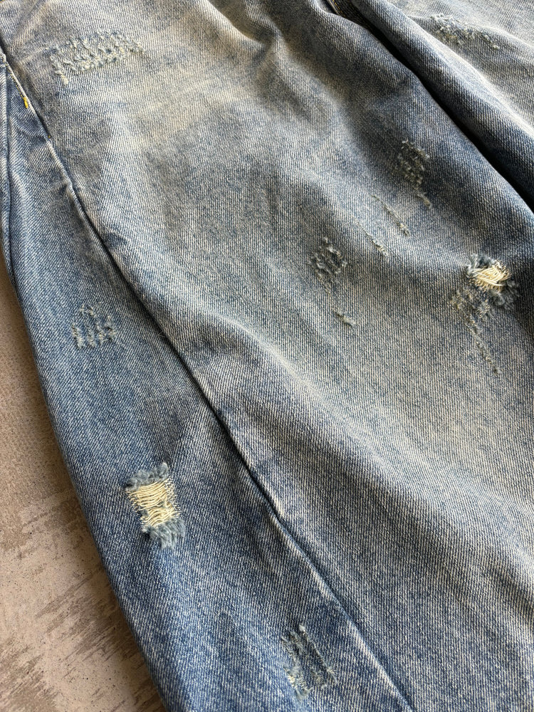 【10日以内お届け】カジュアルダメージバルーンデニム L2079