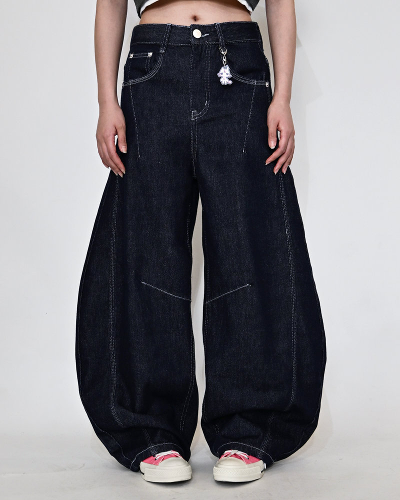 【10日以内お届け】ステッチバルーンインディゴデニム L2083