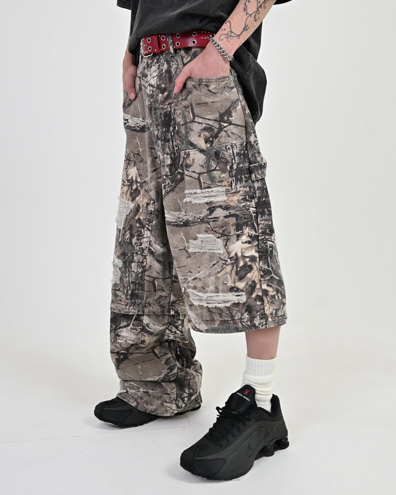 【10日以内お届け】 リアルツリーダメージ2WAYパンツ L2058