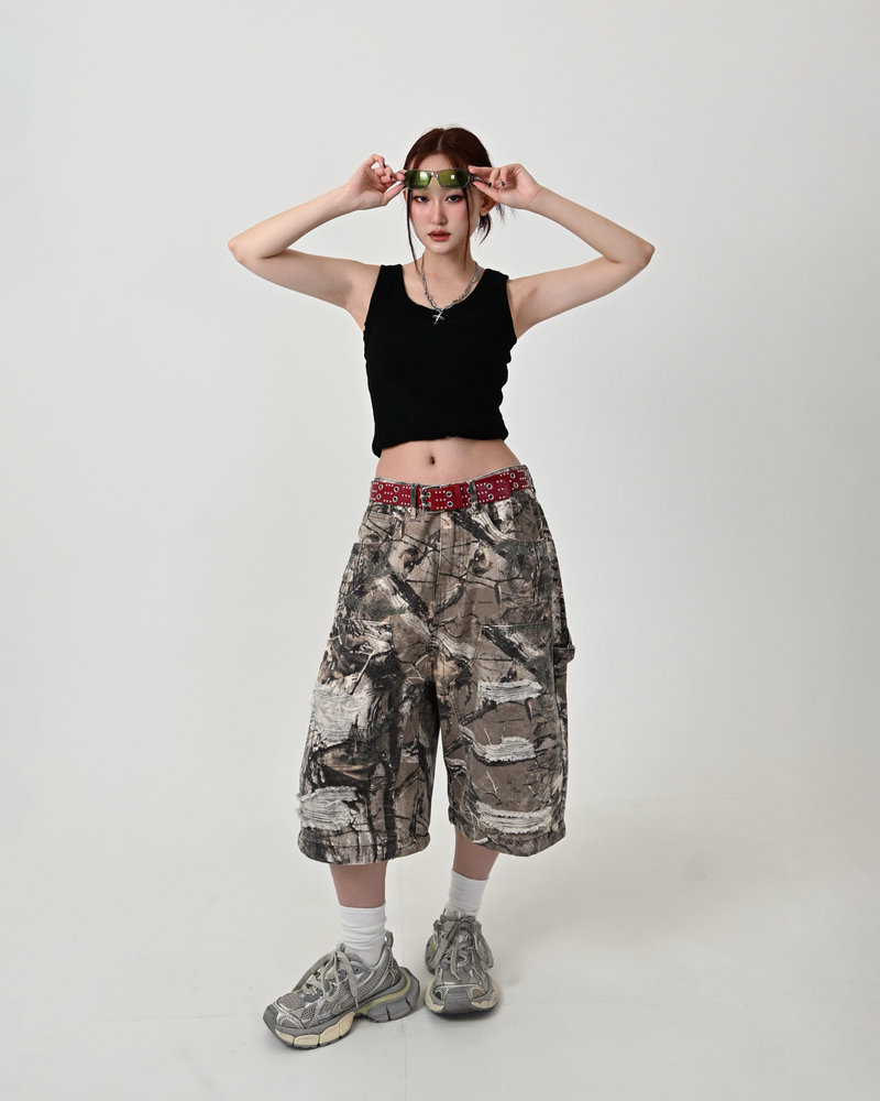 【10日以内お届け】 リアルツリーダメージ2WAYパンツ L2058