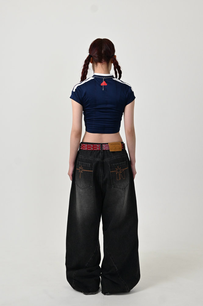 【10日以内お届け】カーブラインダメージデニム L2126