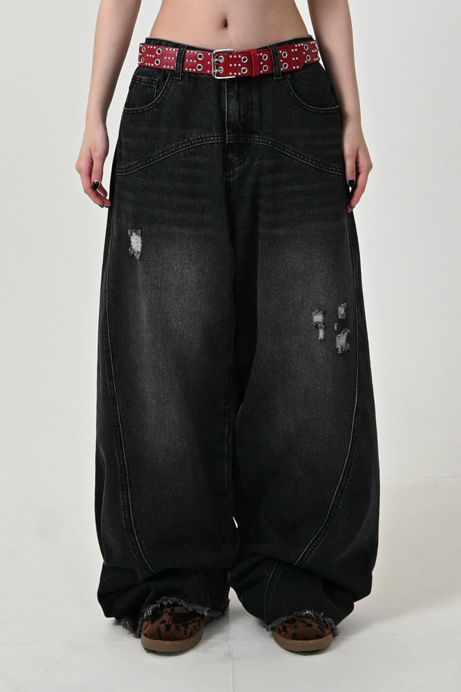 【10日以内お届け】カーブラインダメージデニム L2126