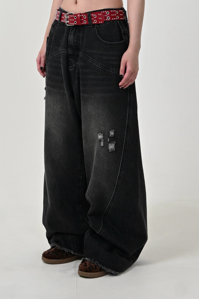 【10日以内お届け】カーブラインダメージデニム L2126