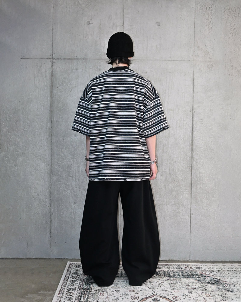 【10日以内お届け】ウォッシュドダメージボーダーT L2107