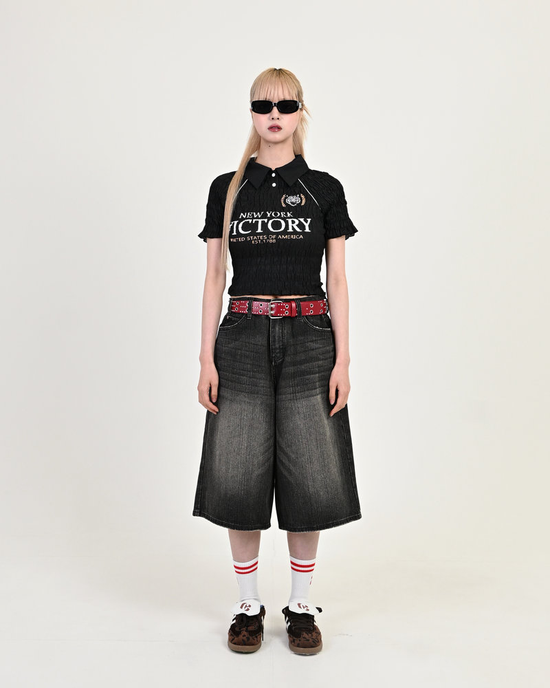 【10日以内お届け】バンブーデニムショーツ L2120