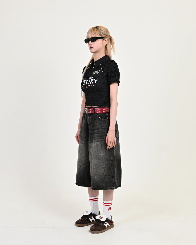 【10日以内お届け】バンブーデニムショーツ L2120