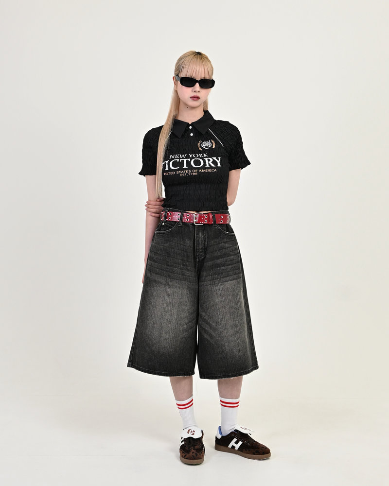 【10日以内お届け】バンブーデニムショーツ L2120