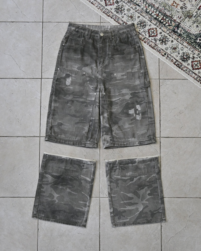 【10日以内お届け】 ダメージカモ2WAYパンツ L2103