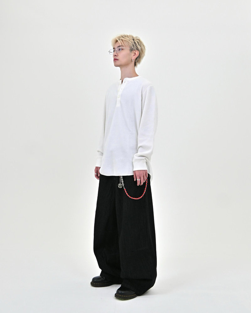 【10日以内お届け】 オールブラックボタンフライデニム L2113