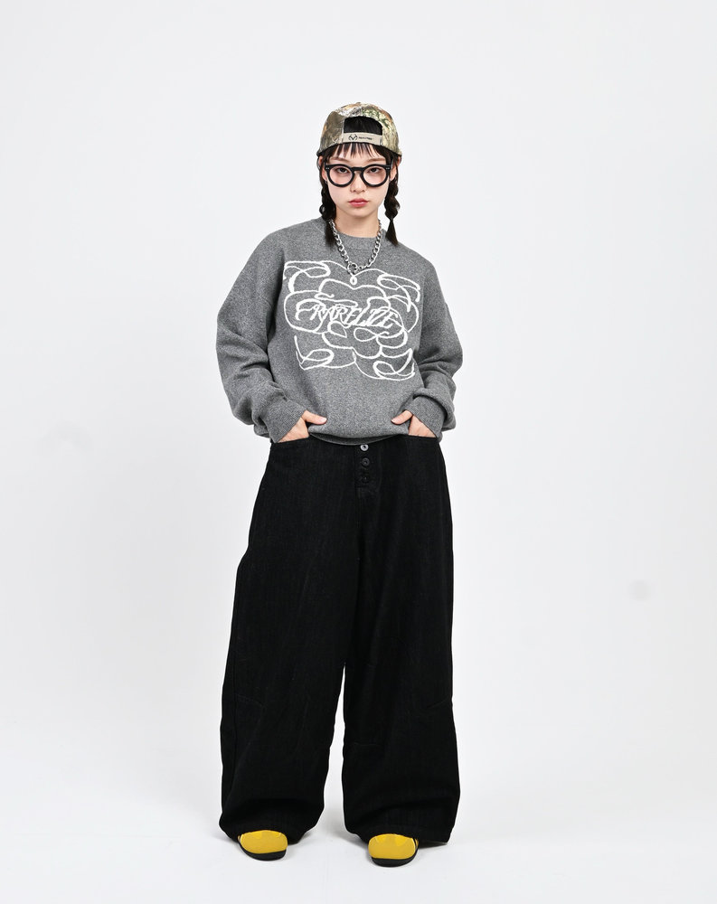 【10日以内お届け】 オールブラックボタンフライデニム L2113