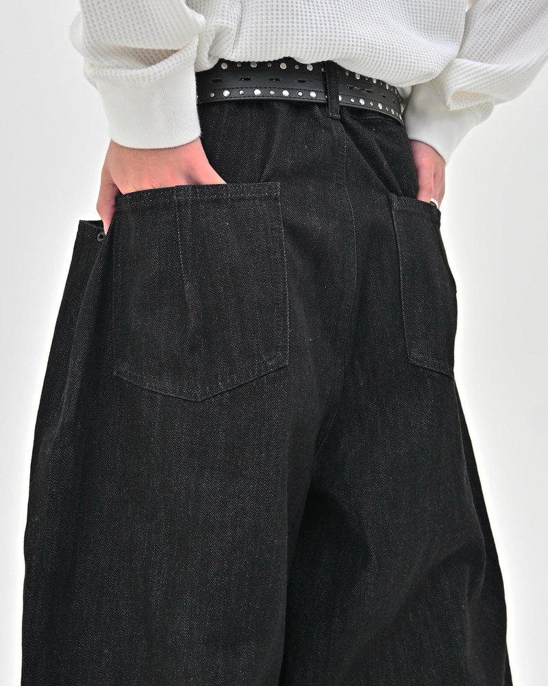 【10日以内お届け】 オールブラックボタンフライデニム L2113