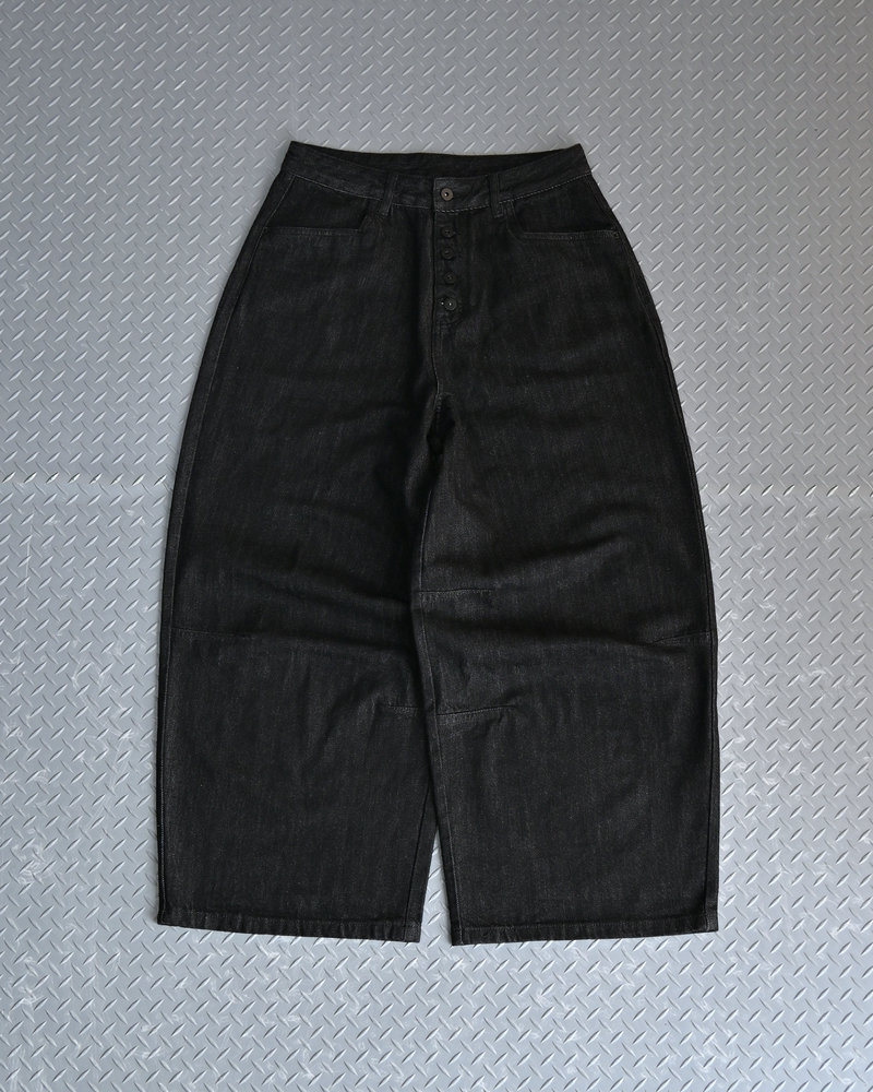 【10日以内お届け】 オールブラックボタンフライデニム L2113