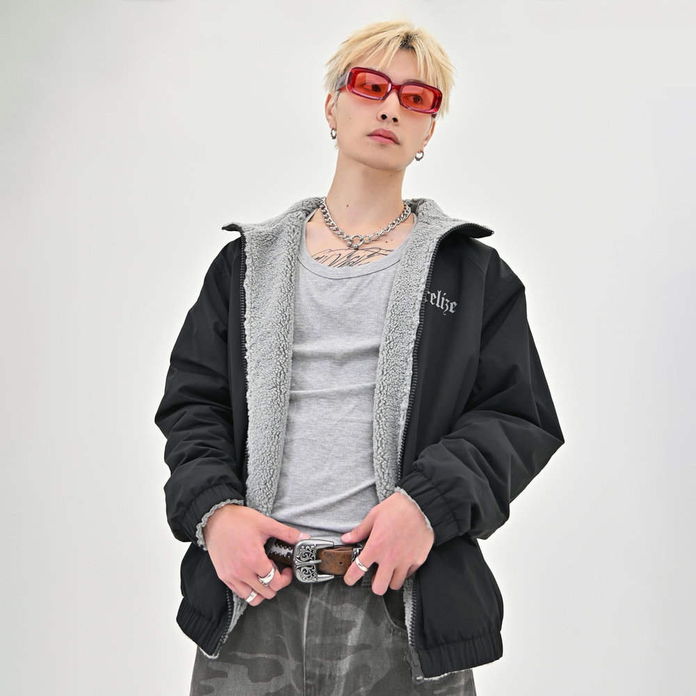 【10日以内お届け】 リバーシブルバイロンフリースジャケット L2141