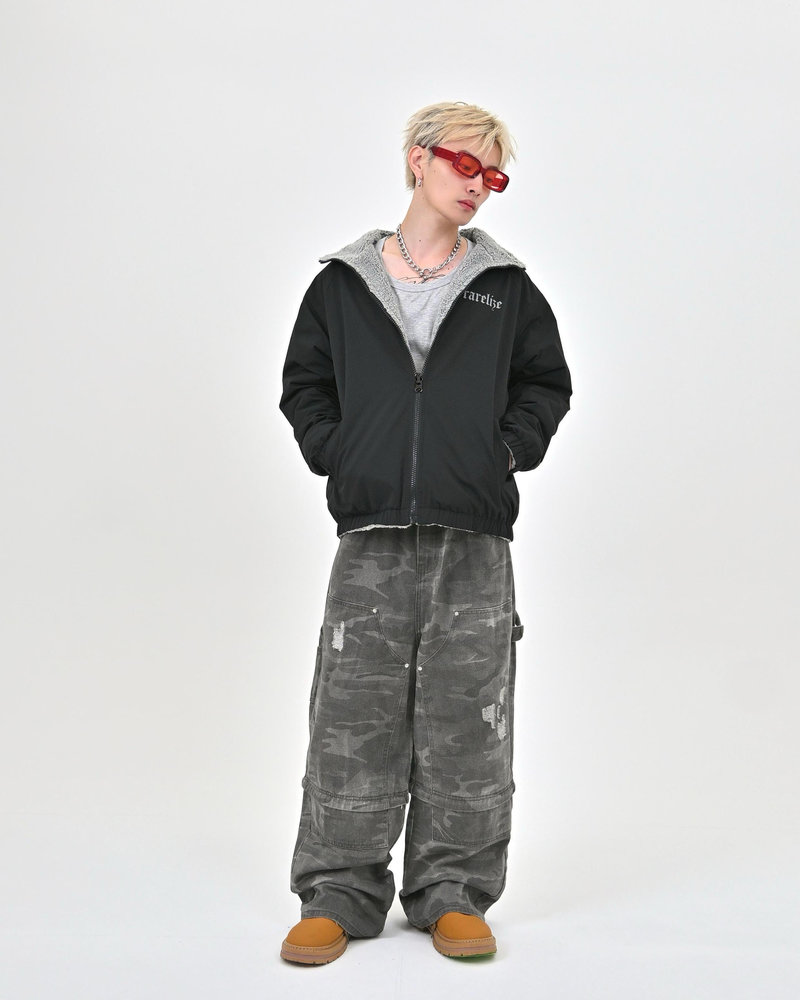 【10日以内お届け】 リバーシブルバイロンフリースジャケット L2141