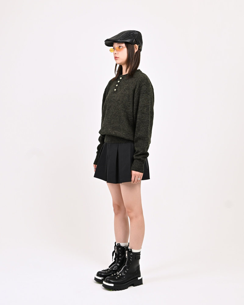 【10日以内お届け】ウールブレンドヘンリーネックニット L2143