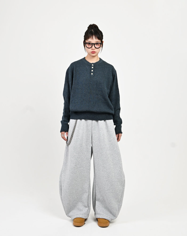 【10日以内お届け】ウールブレンドヘンリーネックニット L2143