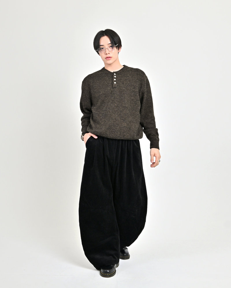 【10日以内お届け】ウールブレンドヘンリーネックニット L2143