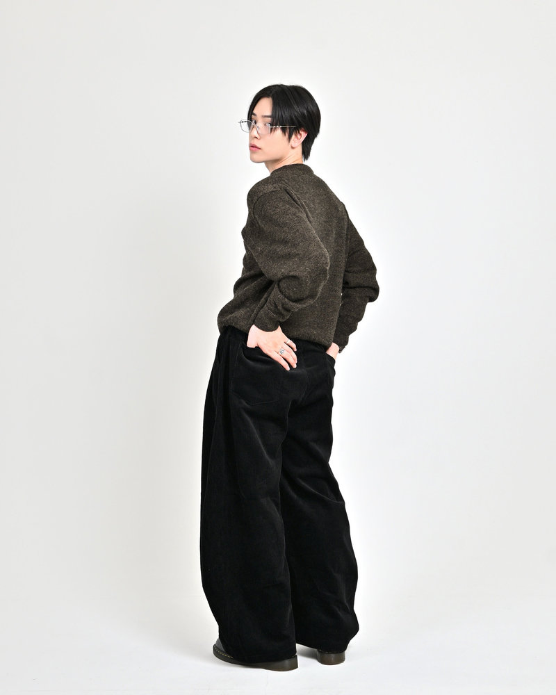 【10日以内お届け】ウールブレンドヘンリーネックニット L2143