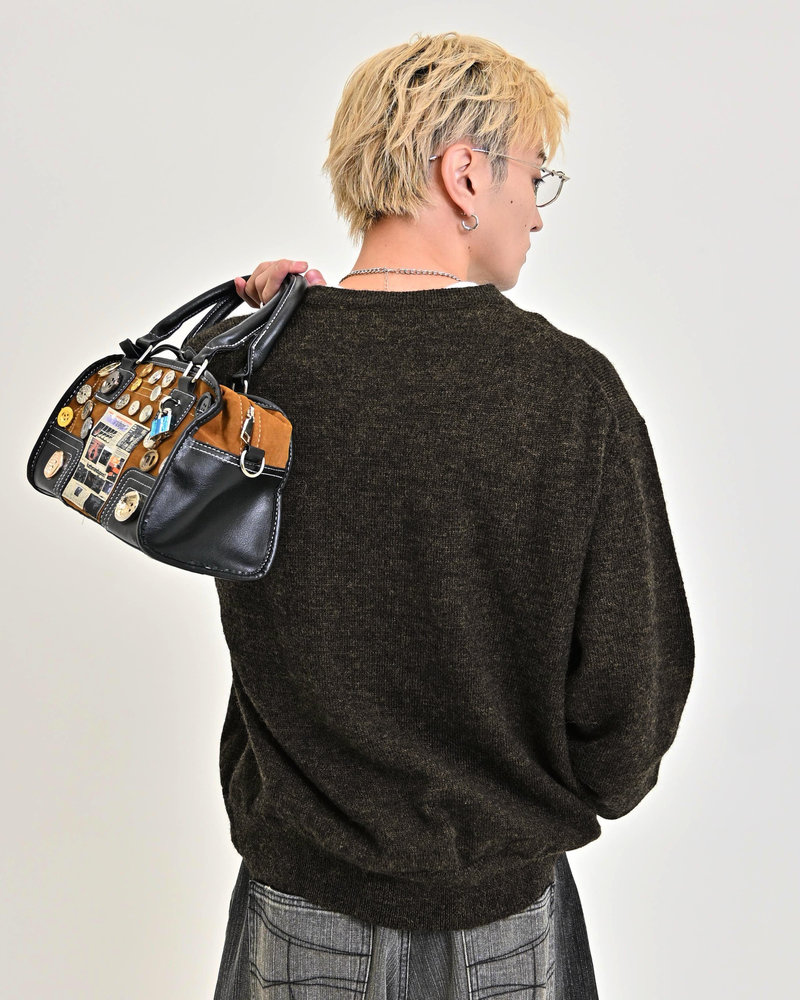 【10日以内お届け】ウールブレンドヘンリーネックニット L2143