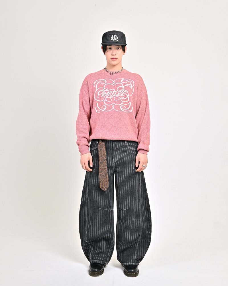 【10日以内お届け】 クルーネックメランジニット L2144