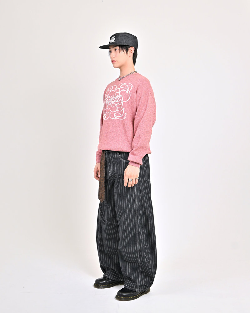 【10日以内お届け】 クルーネックメランジニット L2144