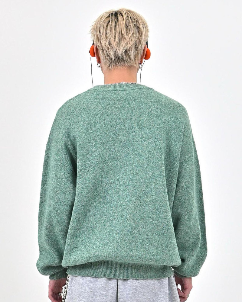 【10日以内お届け】 クルーネックメランジニット L2144