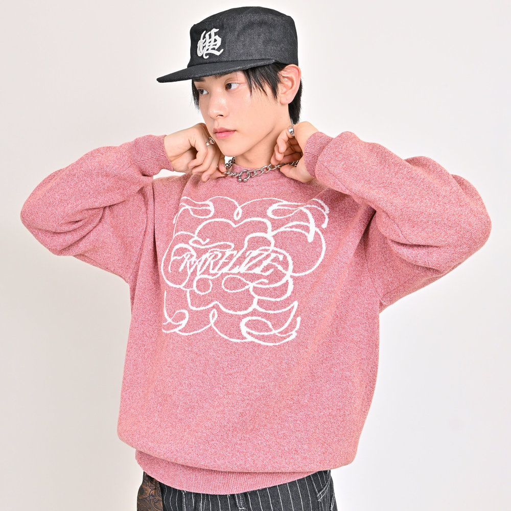 【10日以内お届け】 クルーネックメランジニット L2144