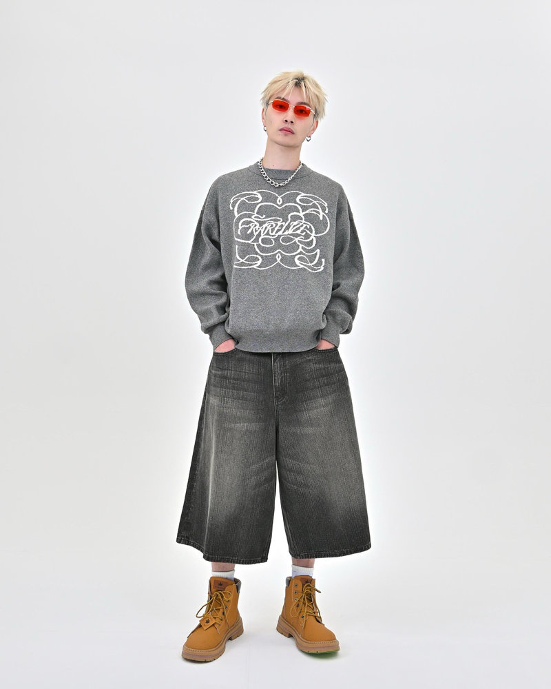 【10日以内お届け】 クルーネックメランジニット L2144