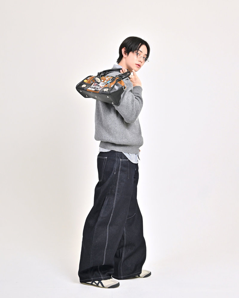 【10日以内お届け】 クルーネックメランジニット L2144