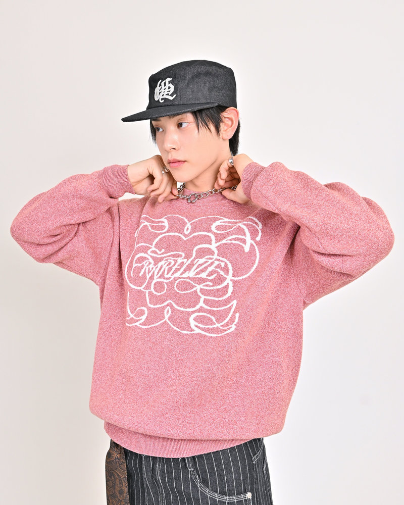 【10日以内お届け】 クルーネックメランジニット L2144