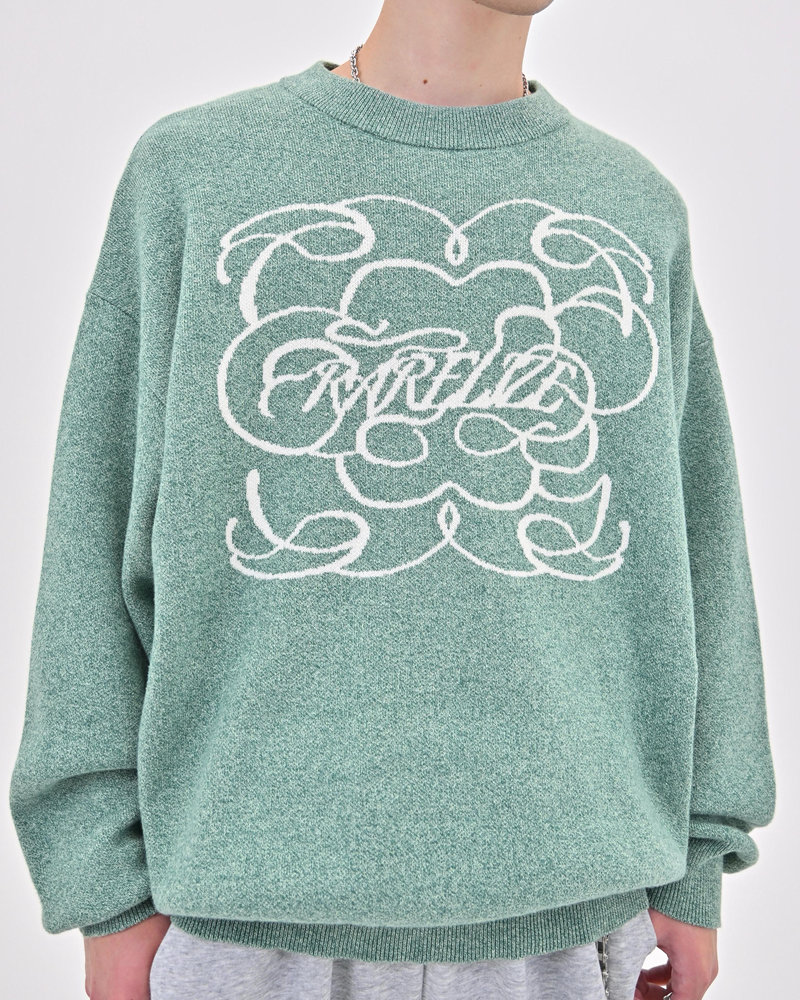 【10日以内お届け】 クルーネックメランジニット L2144