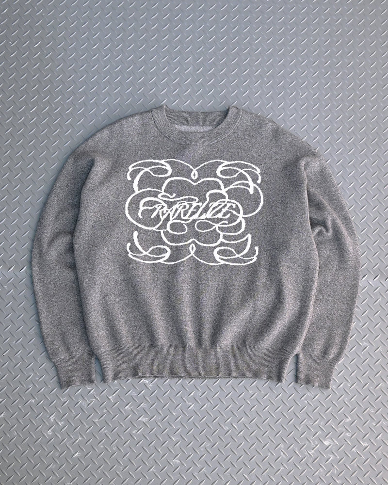 【10日以内お届け】 クルーネックメランジニット L2144