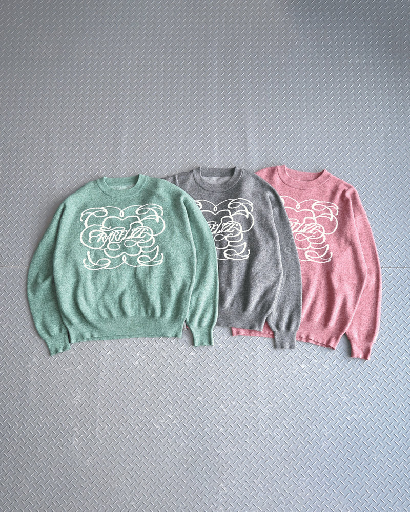 【10日以内お届け】 クルーネックメランジニット L2144