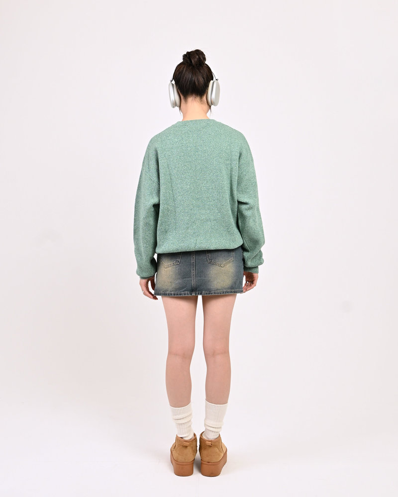 【10日以内お届け】 クルーネックメランジニット L2144