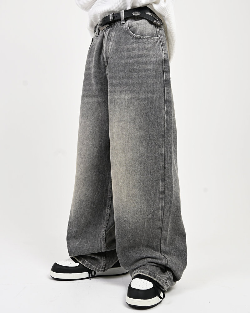 【10日以内お届け】ウォッシュドクラックバギーデニム L2085