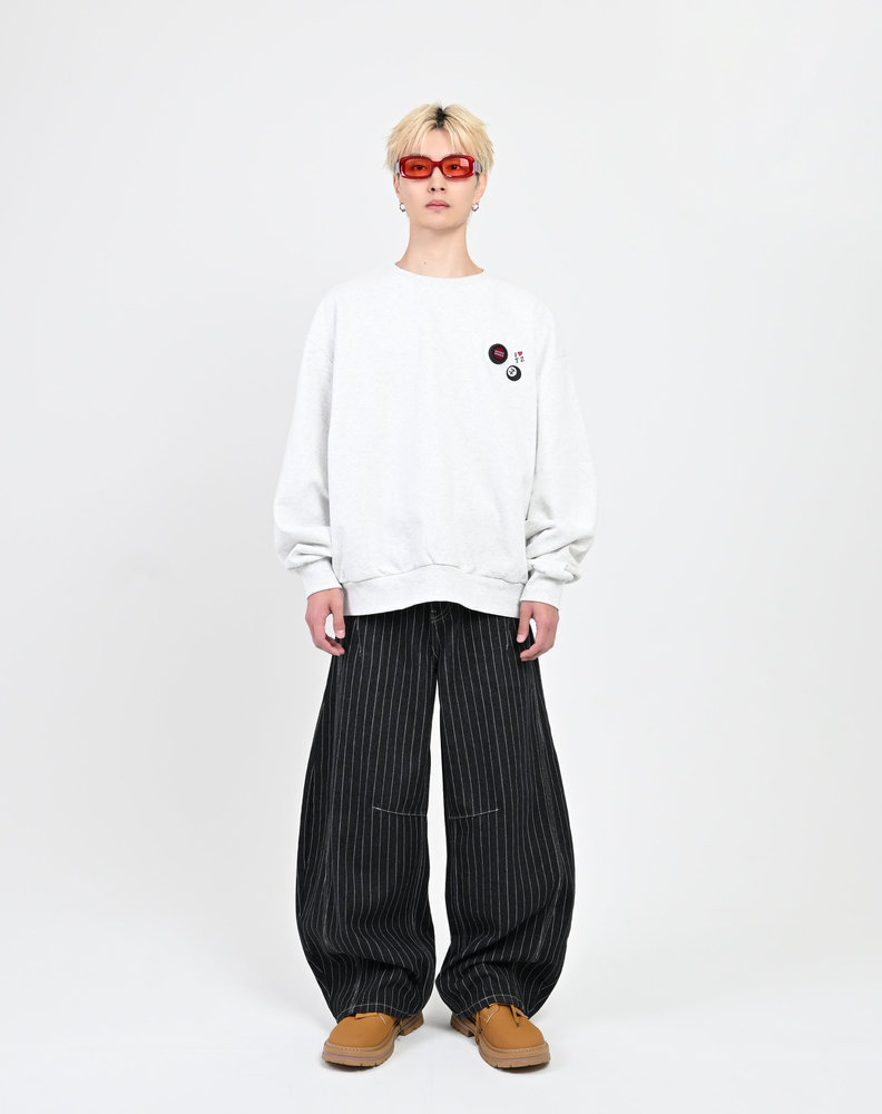 【10日以内お届け】ストライプバルーンデニム L2091