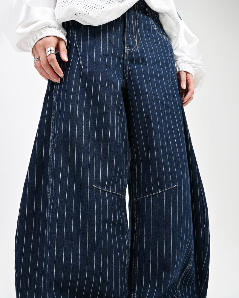 【10日以内お届け】ストライプバルーンデニム L2091