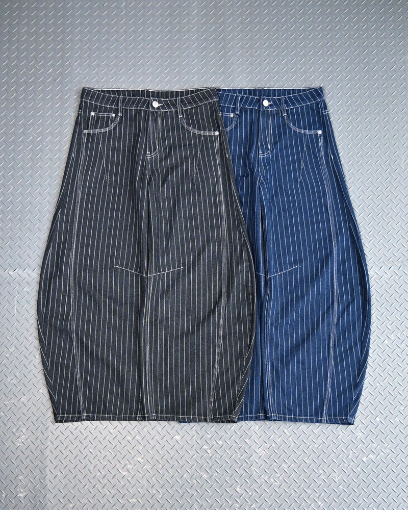 【10日以内お届け】ストライプバルーンデニム L2091