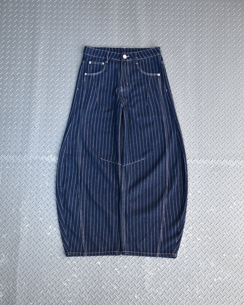 【10日以内お届け】ストライプバルーンデニム L2091