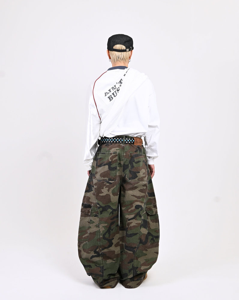 【10日以内お届け】ウォッシュドバルーンカモフラージュチノ L2096