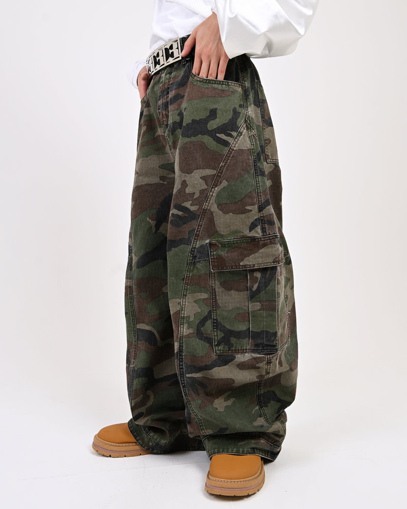 【10日以内お届け】ウォッシュドバルーンカモフラージュチノ L2096